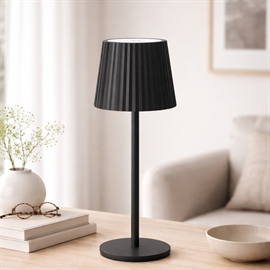 Trådløs bordlampe med touch og dimmer H: 27 cm, sort