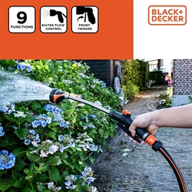 Black+Decker vanningsstav – 9 funksjoner, svart/oransje