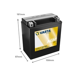 Varta 514 902 021 Powersports AGM Active MC batteri 12 volt 18Ah (+pol til venstre)