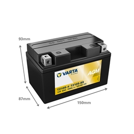 Varta 508 901 015 MC batteri 12 volt 8Ah (+pol til venstre)