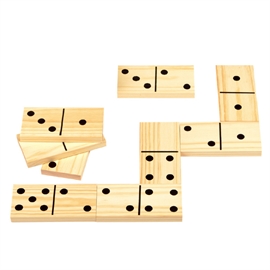 Domino Spill XL i Tre Hagespill med 28 brikker 15 x 7,5 cm