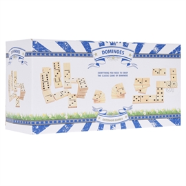 Domino Spill XL i Tre Hagespill med 28 brikker 15 x 7,5 cm